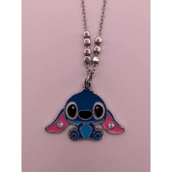 Silver Toned Stitch Disney Character Necklace - Picture 2 of 4